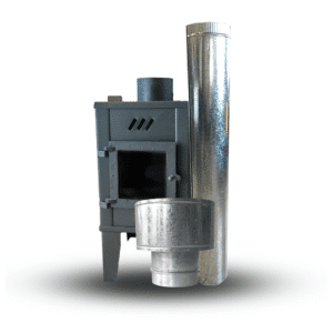 Oris Kit Calefactor de hierro con caños y sombrero en acero galvanizado