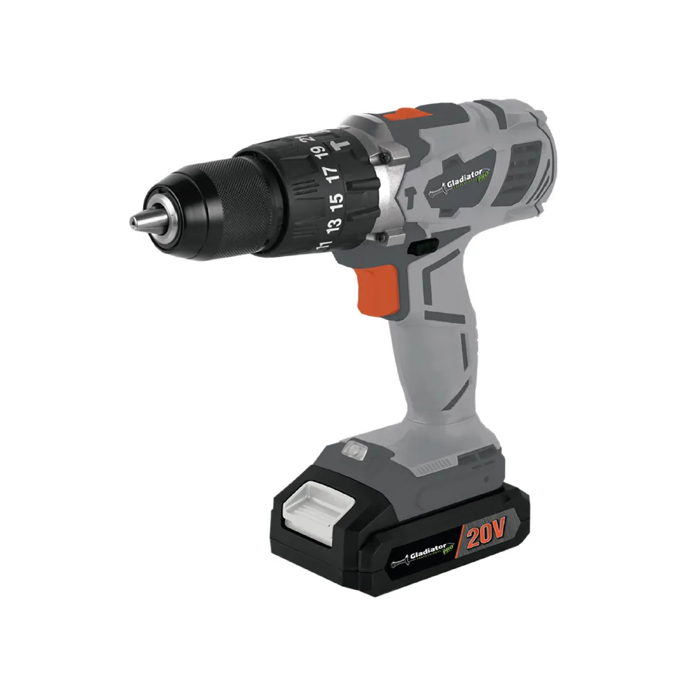 GLADIATOR TALADRO ATORNILLADOR PERCUTOR 20V TPG713/20C1