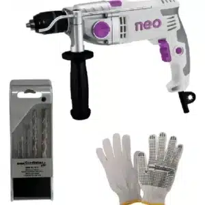 NEO TALADRO PERCUTOR 1100W 13MM TP1013/2202V COMBO